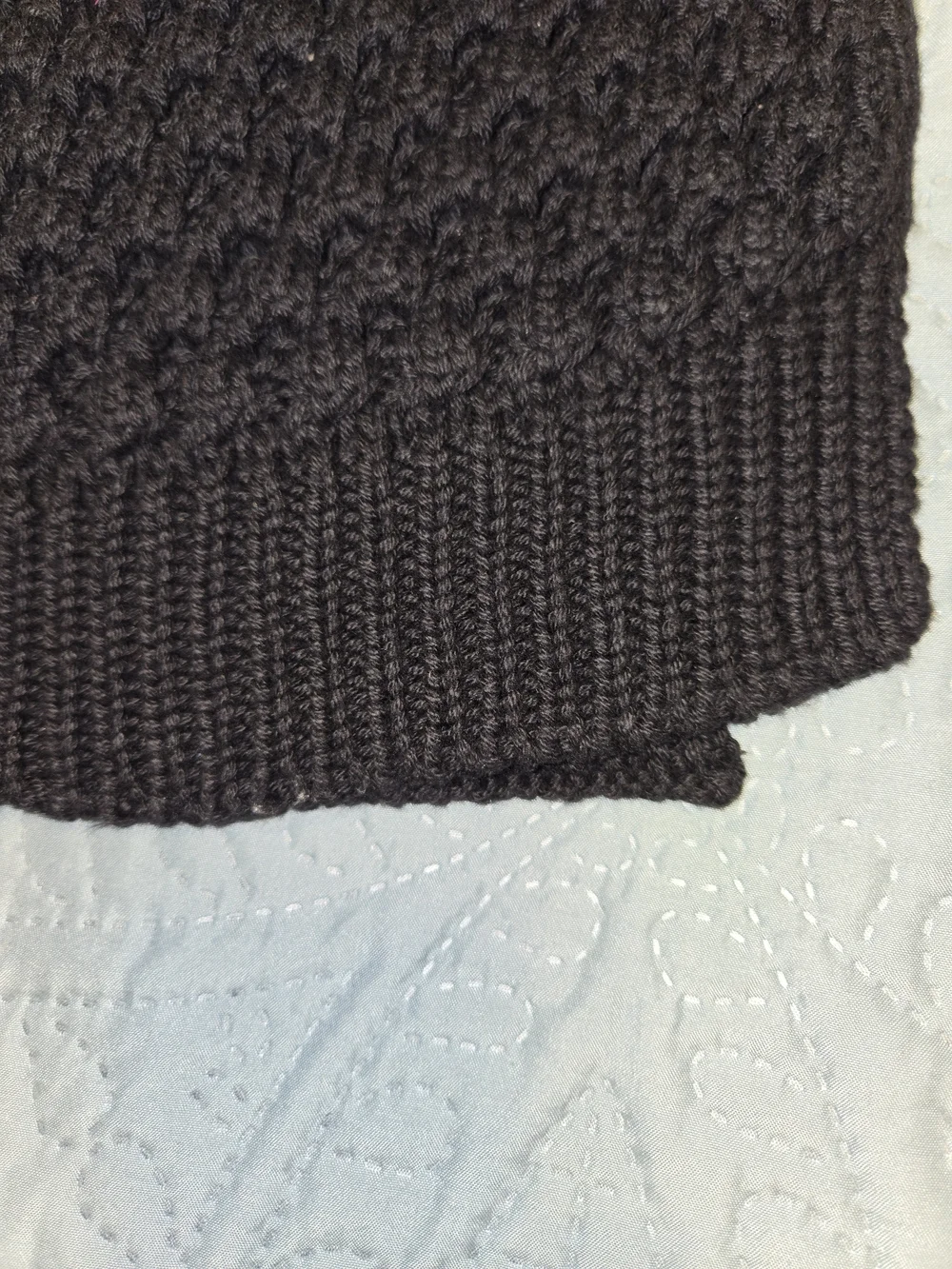 Dillards Black Crochet/Knit Scarf